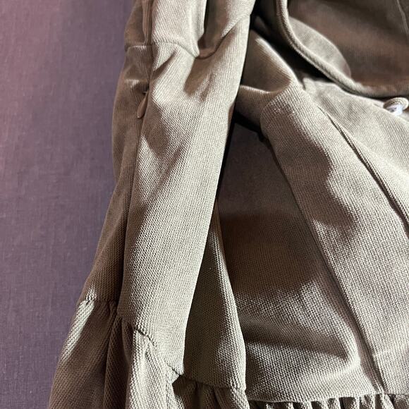 Cider Corset Mini Dress Womens 1XL Green Woven Square Neck Long Sleeve Boho NEW‎ - Picture 8 of 10